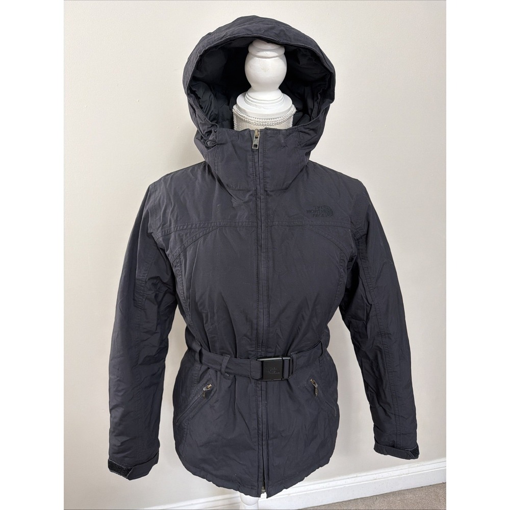 The North Face Greenland Arctic Womens Down‎ Waterproof Jacket Black Med Belted